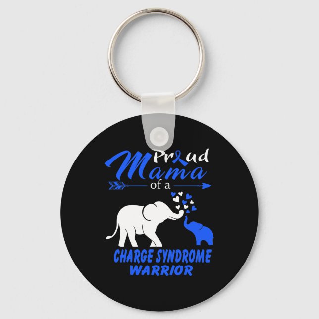 Mama Of A Charge Syndrome Warrior  Key Ring (Front)