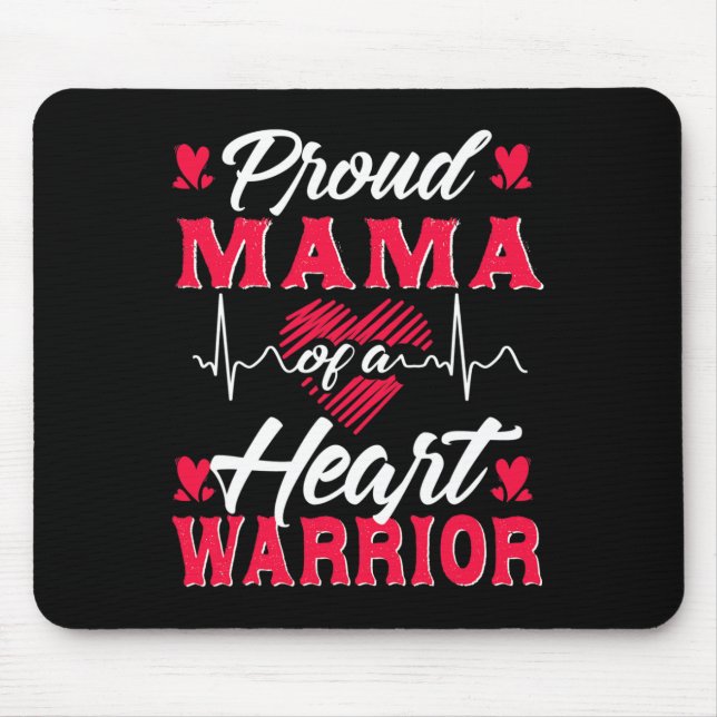 Mama Of A Heart Warrior Chd Awareness  Mouse Pad (Front)