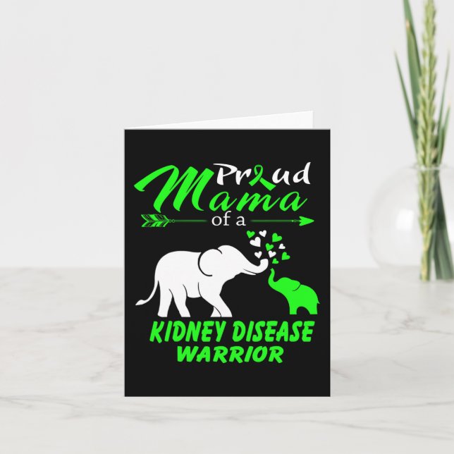 Mama Of A Kidney Disease Warrior  Card (Front)