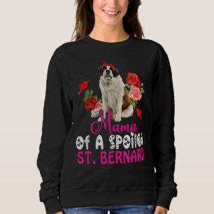 Mama Of A Spoiled St Bernard Cute Dog Bow Tie Flow Sweatshirt