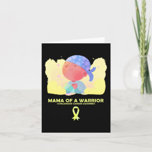 Mama Of A Warrior Childhood Cancer Awareness Card