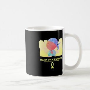 Mama Of A Warrior Childhood Cancer Awareness Coffee Mug