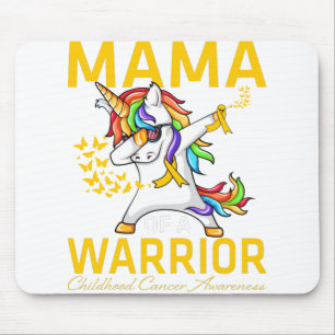Mama Of A Warrior Childhood Cancer Awareness Mouse Pad