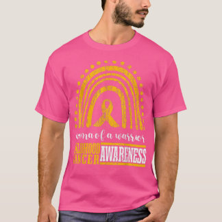 Mama Of A Warrior Childhood Cancer Awareness Rainb T-Shirt