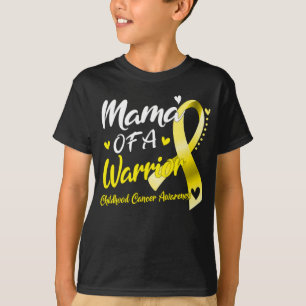 Mama of A warrior Childhood cancer awareness T-Shirt