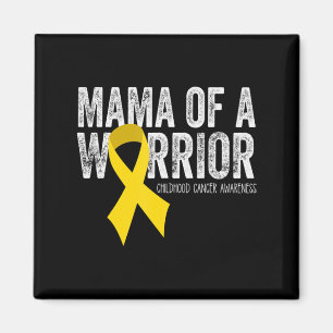 Mama of a Warrior Childhood Cancer  Ribbon Oncolog Magnet