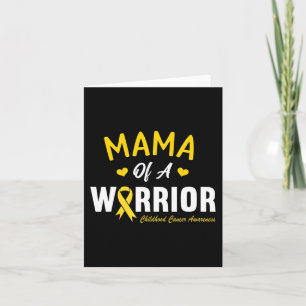 Mama Of A Warrior Hero Childhood Cancer Awareness  Card