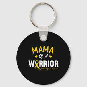 Mama Of A Warrior Hero Childhood Cancer Awareness  Key Ring