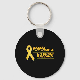 Mama Of A Warrior Mum Childhood Cancer Awareness Key Ring