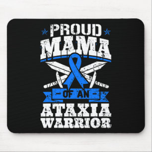 Mama Of An Ataxia Warrior Awareness Ribbon Dystaxi Mouse Pad