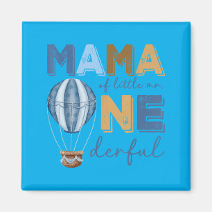 Mama Of Little Mr Onederful 1st Birthday Boy Air Magnet