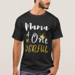 Mama of MR Onederful Wonderful Funny 1st Birthday  T-Shirt<br><div class="desc">Mama of MR Onederful Wonderful Funny 1st Birthday T-Shirt Womens Mummy of Mr Onederful  First One-Derful Matching T-Shirt 
birthday, 1st, 1st birthday, first birthday, mummy, newborn, mum, mama, cute, birthday gift, happy birthday, present, funny, one, 1 year old, first, 1, kids</div>