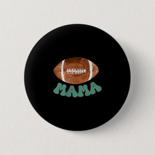 Mama Of The 1 Year Old Football Birthday Boy Famil 6 Cm Round Badge