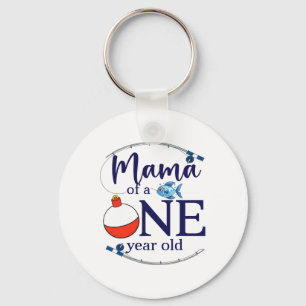 Mama Of The Big One Fishing Boy First Birthday Ofi Key Ring