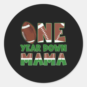 Mama Of The Birthday Boy 1st Year Down Birthday Fo Classic Round Sticker