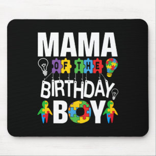 Mama Of The Birthday Boy Autism Mum Mouse Pad