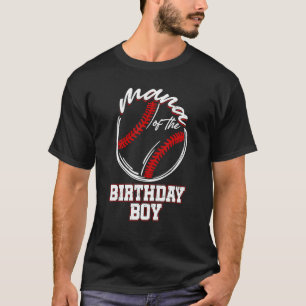Mama of the Birthday Boy Baseball Player Vintage T-Shirt