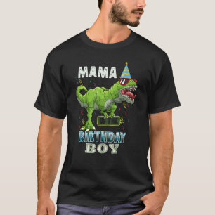 Mama Of The Birthday Boy Rex Dinosaur Birthday Par T-Shirt