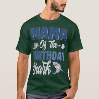 Mama Of The Birthday Boy Shark Ocean Matching Fami T-Shirt