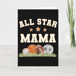 Mama Of The Birthday Boy Sketll Footll Soccer Spor Card