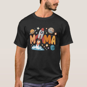 Mama of The Birthday Boy Space Astronaut 1st Birth T-Shirt
