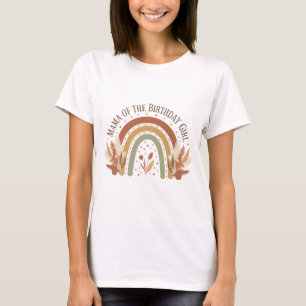 Mama Of The Birthday Girl Boho Rainbow Birthday  T-Shirt