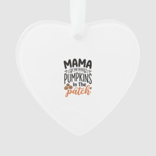 Mama of the Cutest Pumpkins Fall Shirt Design_1 Ornament