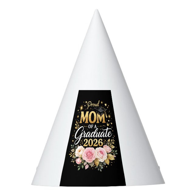Mama of the Graduate 2026 | Floral Graduation Shir Party Hat (Front)