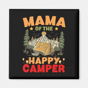 Mama Of The Happy Camper First Birthday Camping Fa Magnet