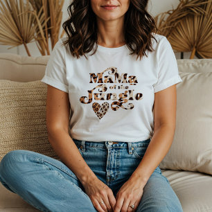Mama of the Jungle Leopard Print Heart Monogram Tri-Blend Shirt