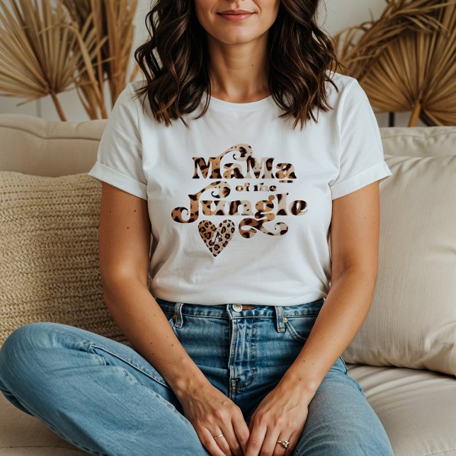 Mama of the Jungle Leopard Print Heart Monogram Tri-Blend Shirt (Mama of the Jungle Leopard Print Heart Monogram Tri-Blend Shirt)