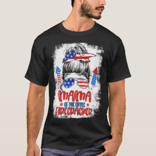 Mama Of The Little Firecracker 4th of July Birthda T-Shirt