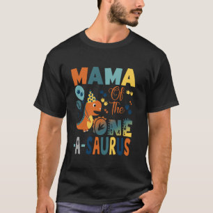 Mama Of The One A Saurus 2Nd Birthday Dinosaur Par T-Shirt