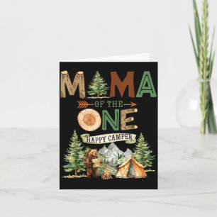Mama of the one happy camper 1st birthday camping card