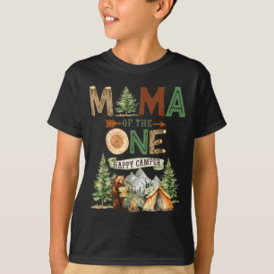 Mama of the one happy camper 1st birthday camping T-Shirt