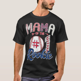 Mama Of The Rookie 1st Birthday Boy Baseball T-Shirt
