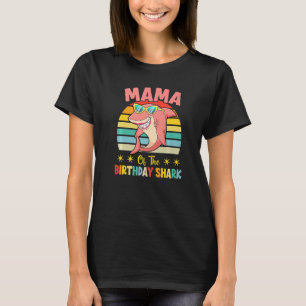 Mama Of The Shark Birthday Family Matching Birthda T-Shirt