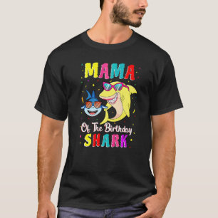 Mama Of The Shark Birthday Family Matching Birthda T-Shirt