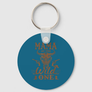 Mama Of The Wild One Cowboy Western Rodeo Party Ma Key Ring