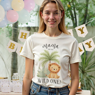 Mama of the Wild One Jungle Safari 1st Birthday  T-Shirt
