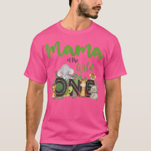 Mama of the Wild One Zoo Birthday Safari Jungle An T-Shirt