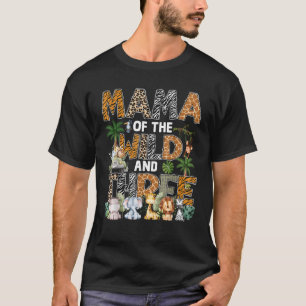 Mama Of The Wild Three Zoo 3Rd Birthday Safari Jun T-Shirt
