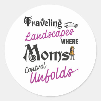 Mama on a Coffee Break Cute Mother's Day Gift Classic Round Sticker