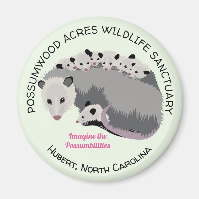 Mama Opossum Magnet (Front)