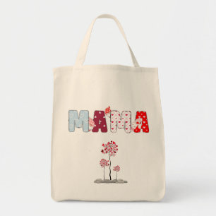 Mama Patchwork Tote – Heart & Floral Mother’s Day  Bag