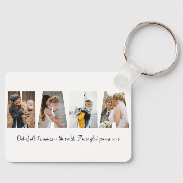 Mama Photo Collage Keychain for Mother's day (Front)