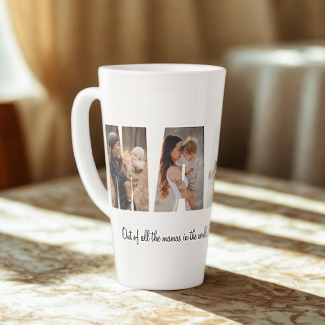 Mama Photo Collage Latte Mug for Mother's day (Creator Uploaded)
