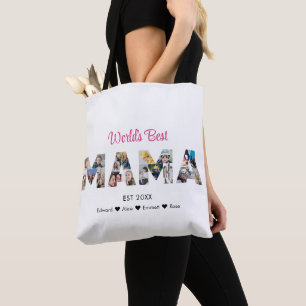 Mama Photo Collage Mother's Day Mom Birthday Tote Bag