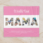 Mama Photo Collage Mother's Day Mum Birthday Fleece Blanket<br><div class="desc">Celebrate the special moments with your mother with this Mama Photo Collage design. This customisable design is perfect for creating a personalised and heartfelt gift for Mother's Day and Birthday celebration. Craft a beautiful collage with the word MAMA, featuring cherished moments, creating a visual journey of the precious memories you've...</div>