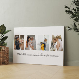 Mama Photo Collage Stretched Canvas Print